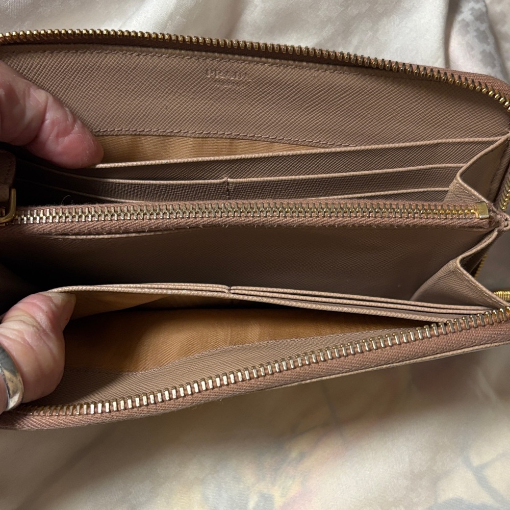 Prada Nude Leather Zip Wallet - Picture 11 of 16
